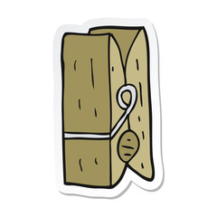 sticker of a cartoon peg