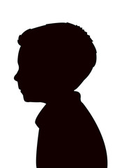 a child head silhouette vector