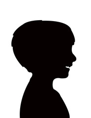 a child head silhouette vector