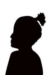 a child head silhouette vector