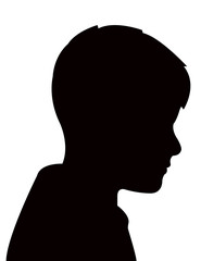 a child head silhouette vector