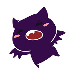 cartoon of a kawaii cute bat