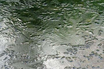 Frozen river in winter