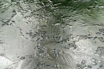 Frozen river in winter