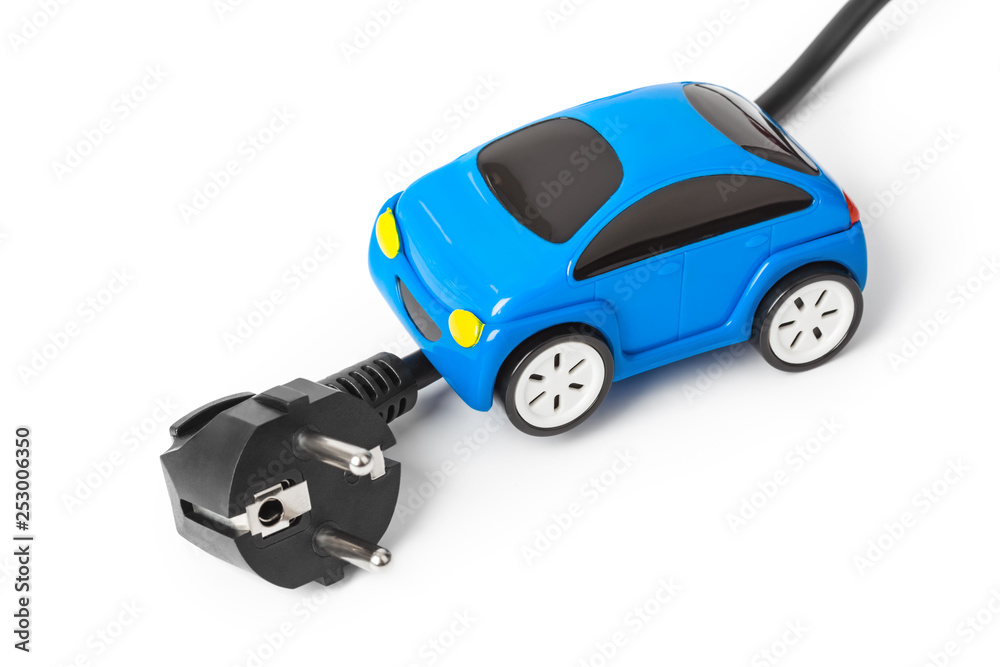 Poster Electric plug and toy car