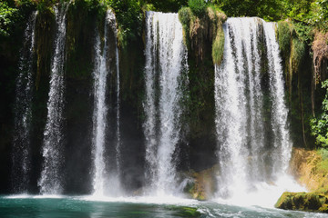 Waterfall among greenery