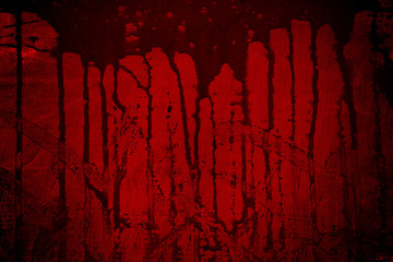 bloody metal wall  in the dark - 253006757