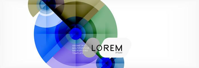 Obraz premium Geometrycznego okręgu abstrakcjonistyczny tło, kreatywnie geometryczna tapeta.