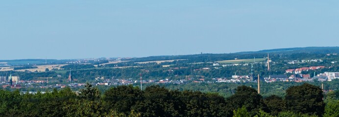 Panorama Zwickau von oben Erzgebirge