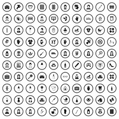 100 midwife icons set in simple style for any design vector illustration
