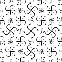 Swastica Symbol The Holy Motifseamless Pattern