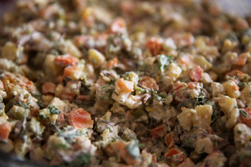 Capital salad background