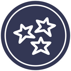 Obraz premium star shapes circular icon