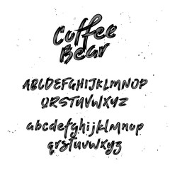 Cool Script Font. Brush painted letters.