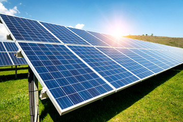 Solar panel, photovoltaic, alternative electricity source - concept of sustainable resources