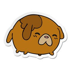 Fototapeta premium sticker cartoon of cute kawaii dog