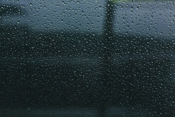 water rain drop on glass window
