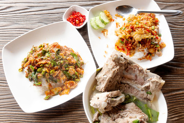 Rice and various food in Thailand