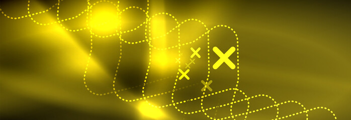 Shiny neon lights background, techno design, modern wallpaper for your project