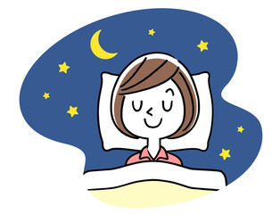 Naklejka premium 睡眠：若い女性