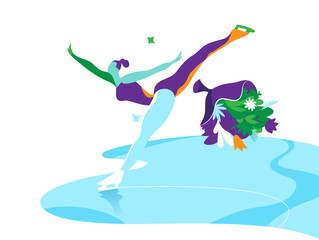 Figure skating dancer