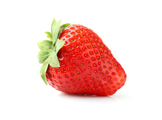 Tasty strawberry on white background