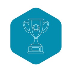 Gold cup icon. Outline illustration of gold cup vector icon for web