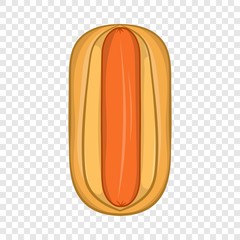 Hotdog icon in cartoon style on a background for any web design 