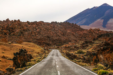 Mountain road in Tenerife. Mountain road, Canary Island Tenerife, Spain.