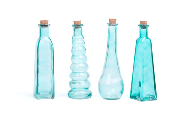 Glass vases, isolated
