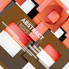 Background abstract squares, geometric minimal template