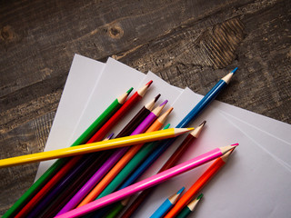 bright colored pencils