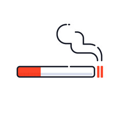 Cigarette vector icon, smoking symbol, outline line illustration isolated on white