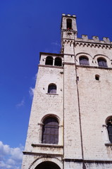 Detail of Palazzo dei Consoli, Gubbio, Umbria, Italy