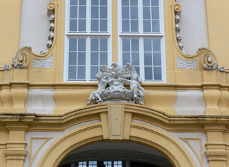 Melk,Austria - February 2019: Beutiful view of Stift Melk (Melk Abbey)
