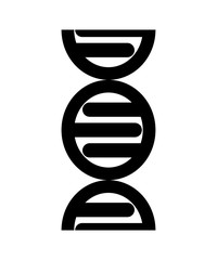 Abstract DNA strand symbol. Isolated on white background. Vector concept illustration.