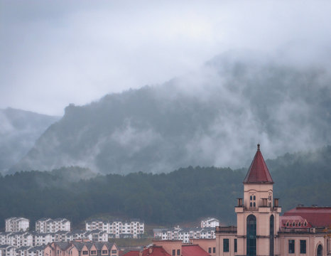 panorama of the mountain city