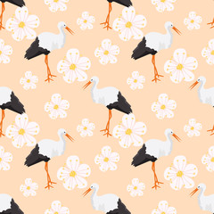 seamless background with birds