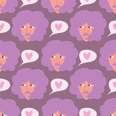 seamless pattern with bearded men