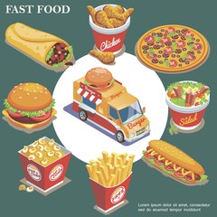 Isometric Fast Food Concept
