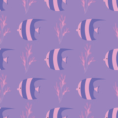 seamless pattern with fishes 