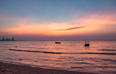 sunset on the beach