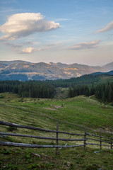 Fototapeta na wymiar Landscape in the Ukrainian Carpathians