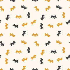 Seamless background with bows. Vector illustration.
