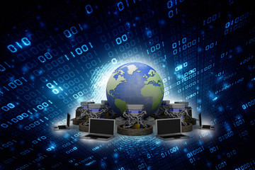 3d rendering Computer network