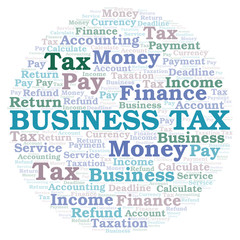 Business Tax word cloud.
