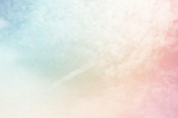 Sun and cloud background with a pastel colored