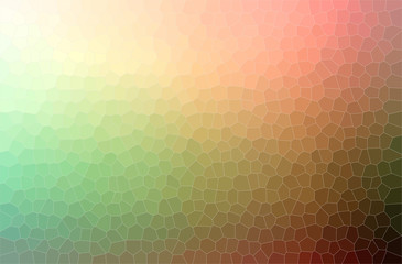 Illustration of green, yellow and red small hexagon horizontal background.