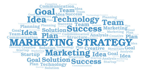 Fototapeta premium Marketing Strategy word cloud.
