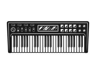 Synthesizer musical instrument vector illustration
